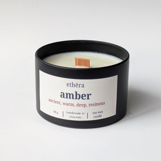 amber soy wax candle
