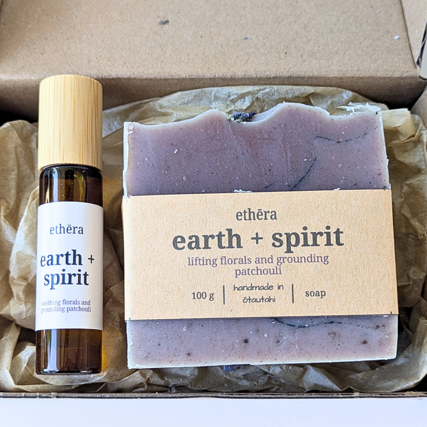 natural perfume and artisan soap gift set