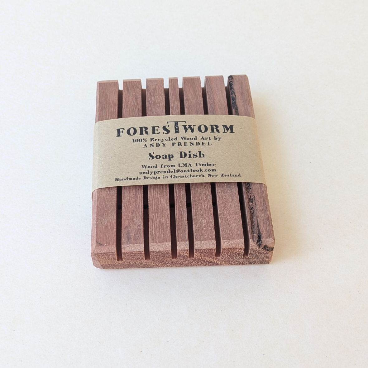recycled timber soap dish