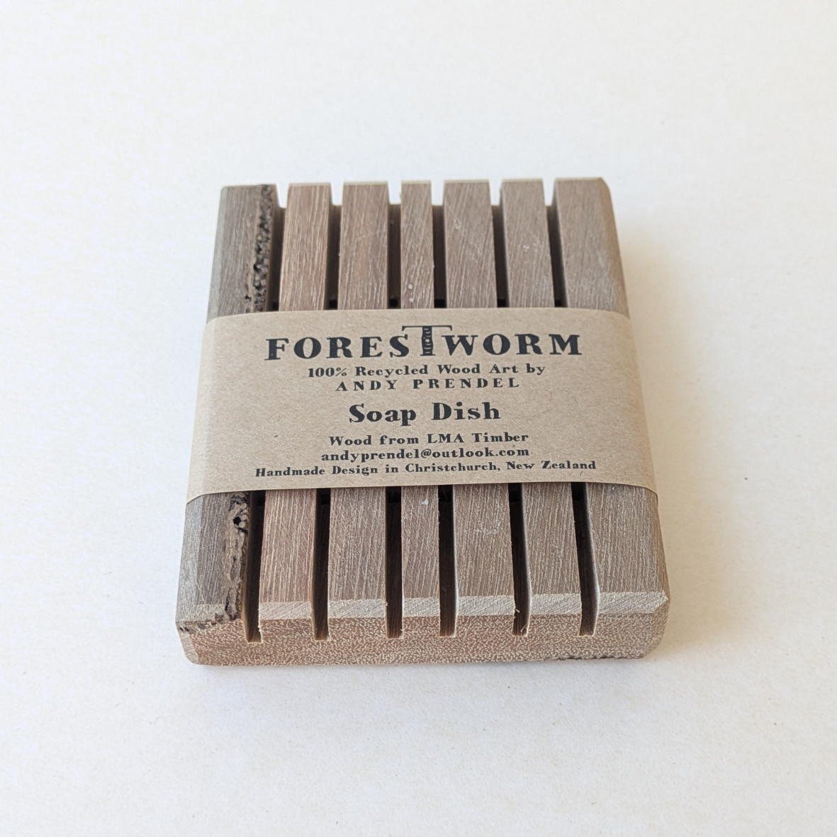 recycled timber soap dish