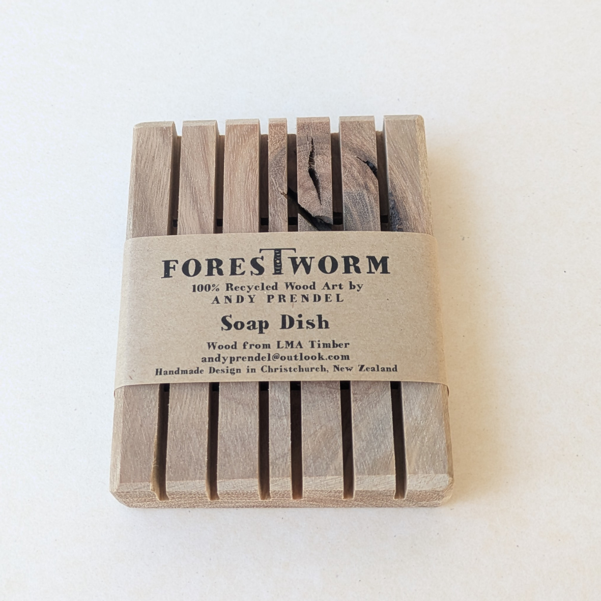 recycled timber soap dish