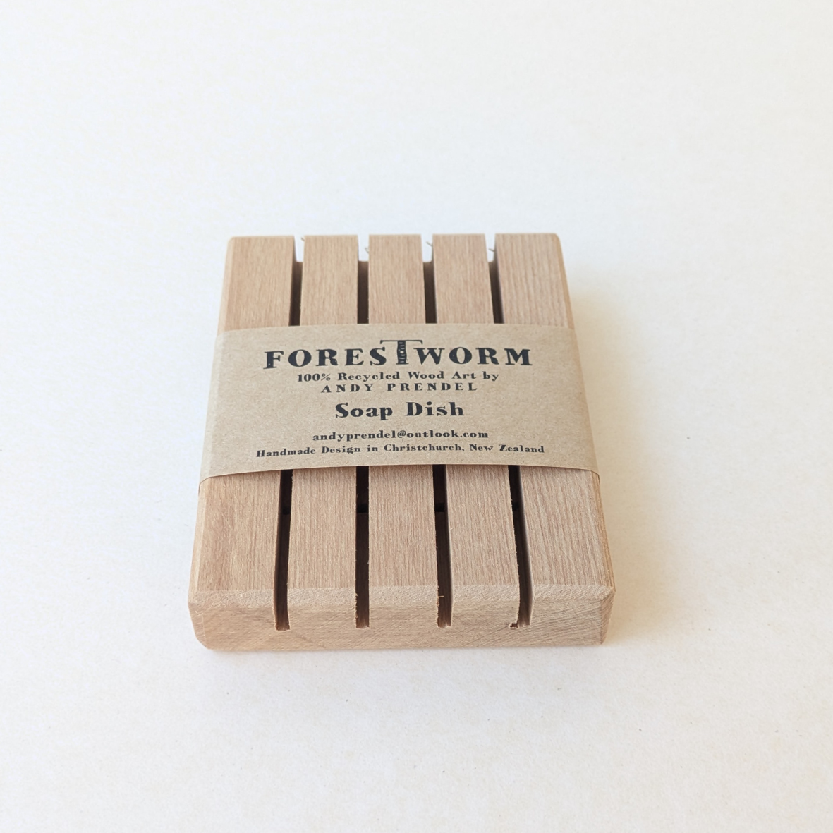 recycled timber soap dish