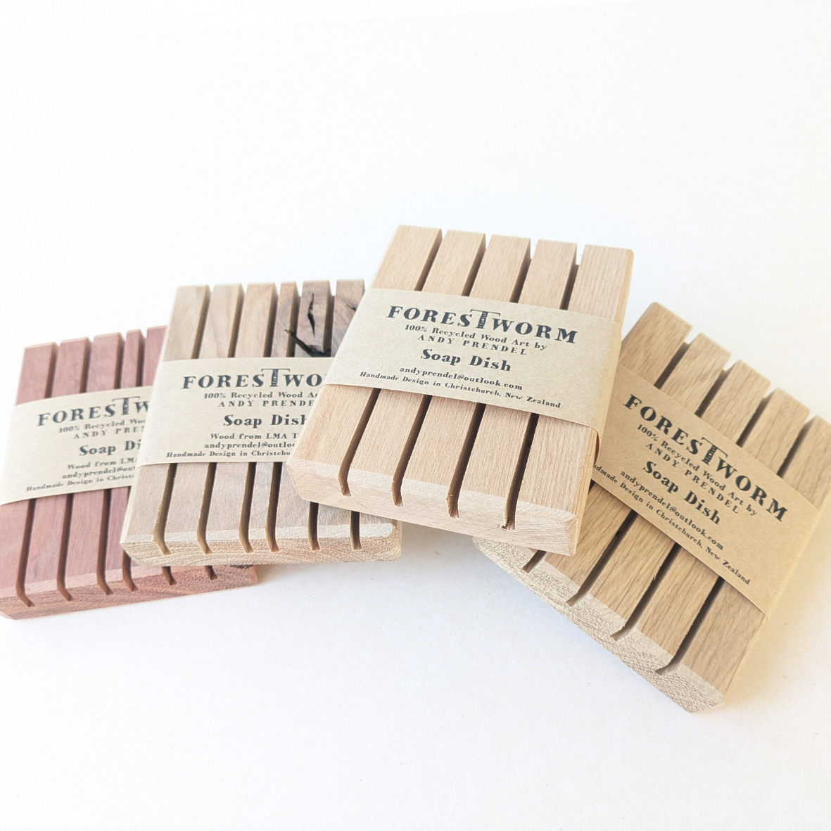 recycled timber soap dish