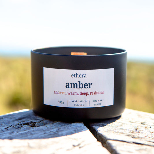 amber soy wax candle