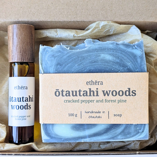 natural perfume and artisan soap gift set