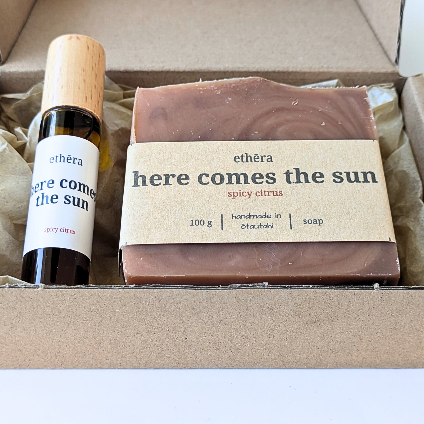 natural perfume and artisan soap gift set