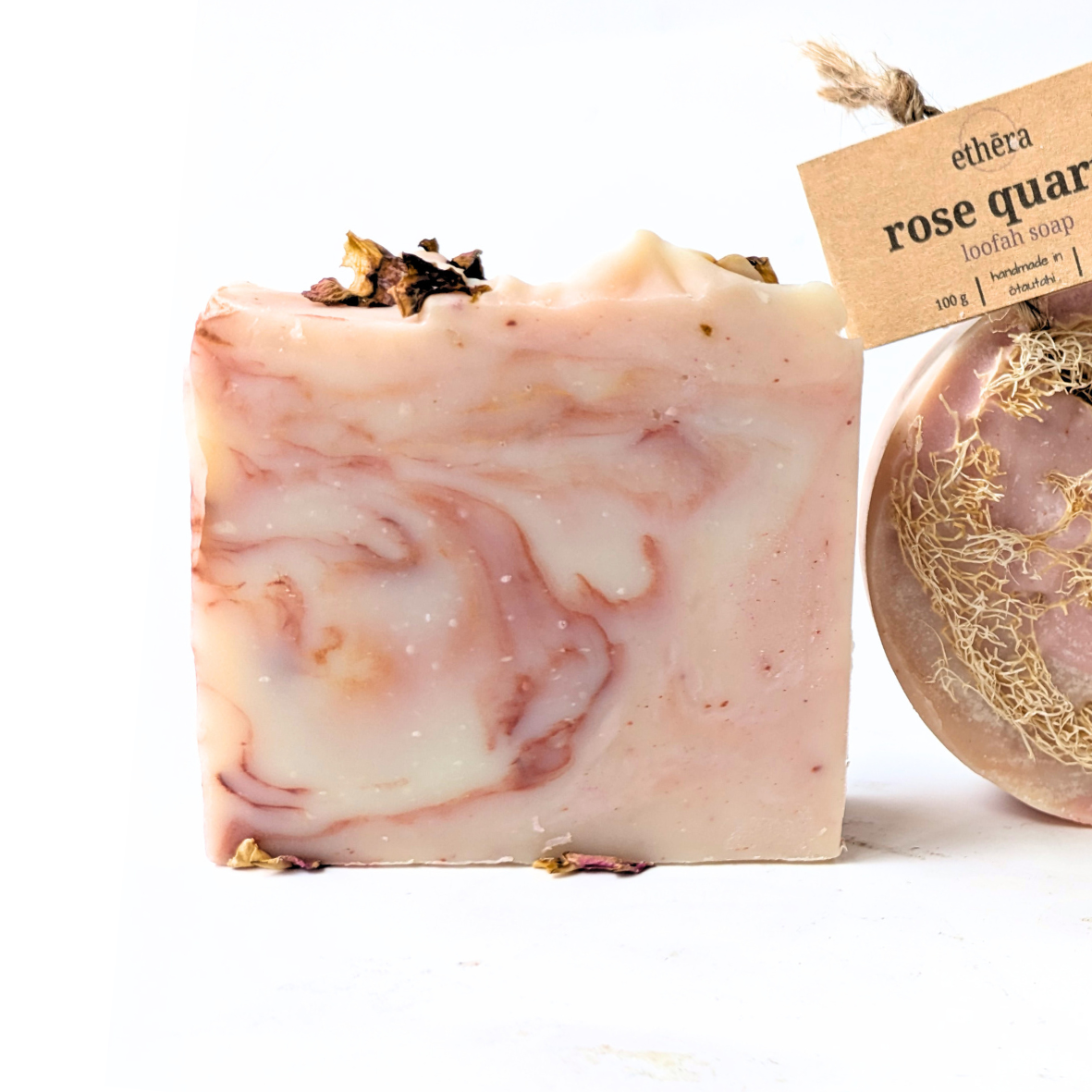rose quartz artisan soap