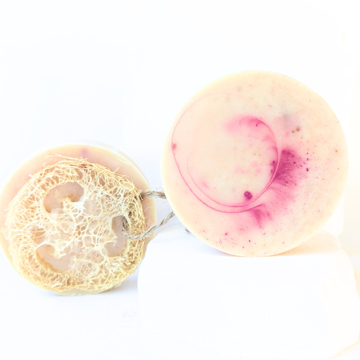 rose quartz loofah soap