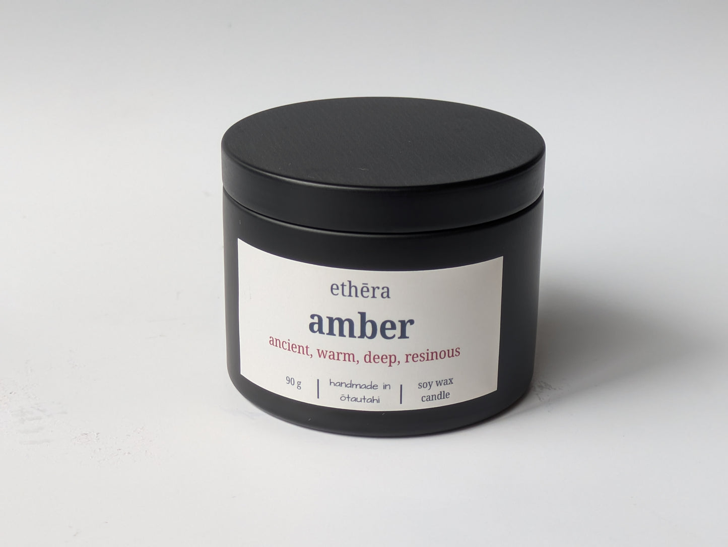 amber soy wax candle