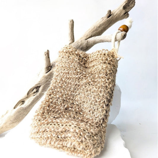 hemp exfoliating soap bag