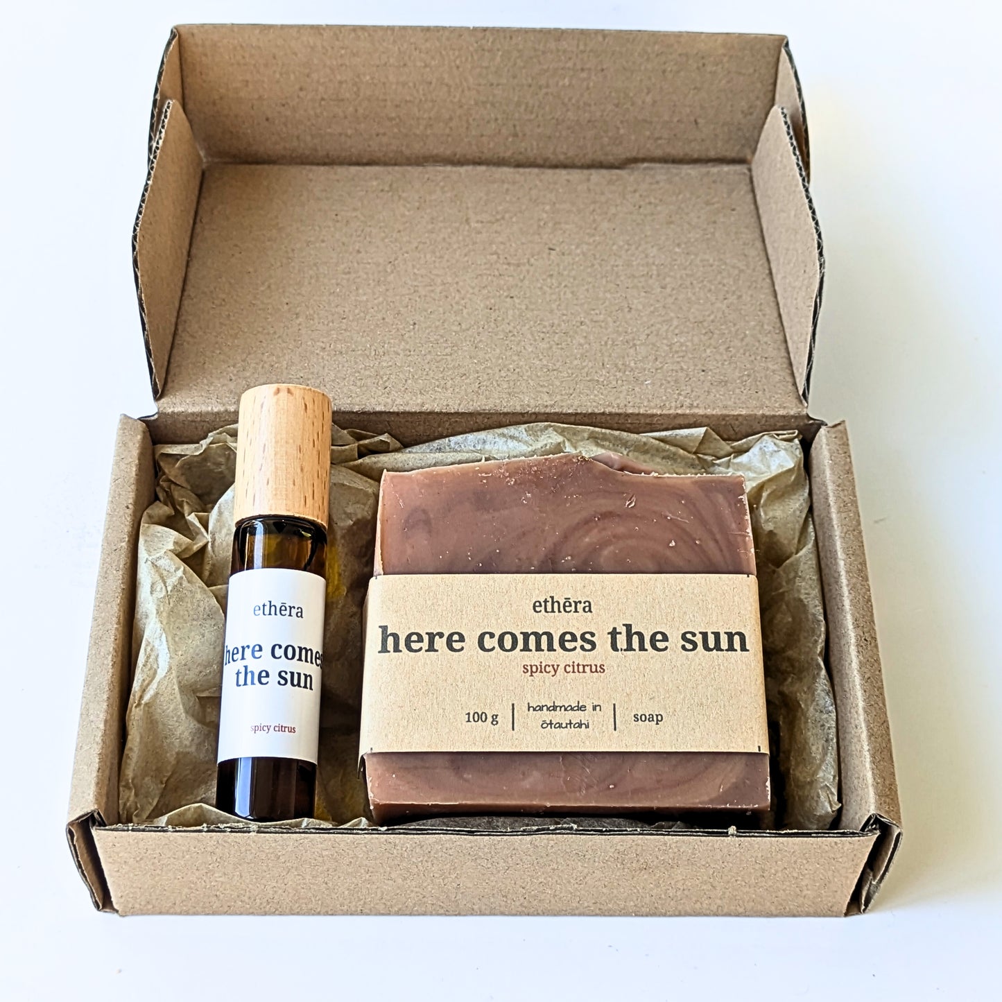 natural perfume and artisan soap gift set